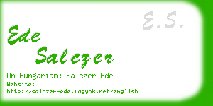 ede salczer business card